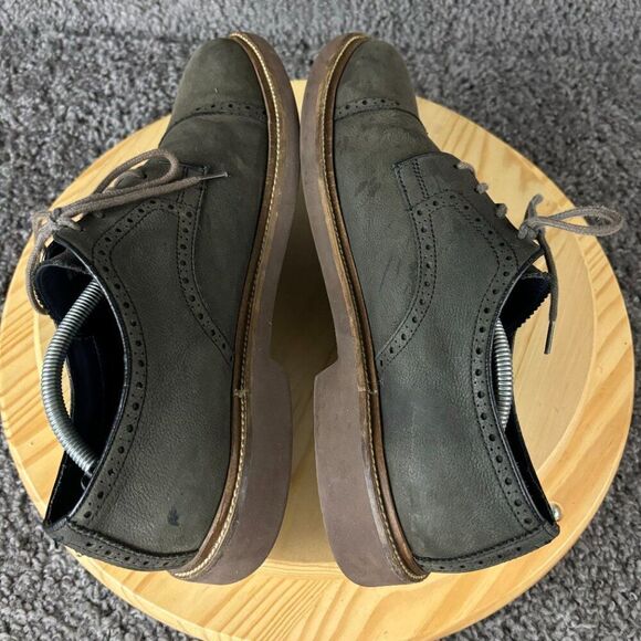 Cole Haan Carver Cap OX II Derby Mens 11 Leather Gray Brogue Oxford Dress Shoe - Picture 6 of 9